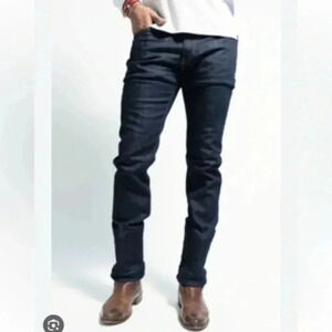 Marc Nelson Dark wash raw Denim slim Jeans size 33
